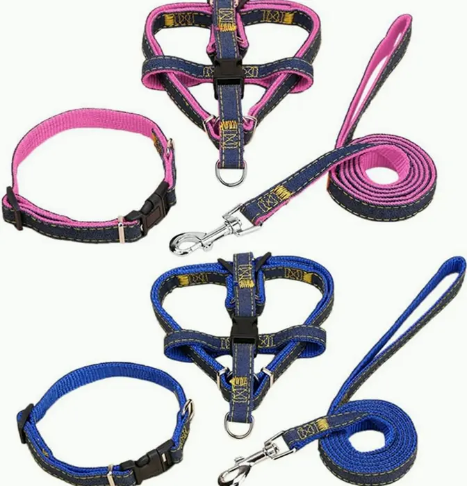 Jean Pet Harness Kit for Puppy Kitten, Flexible