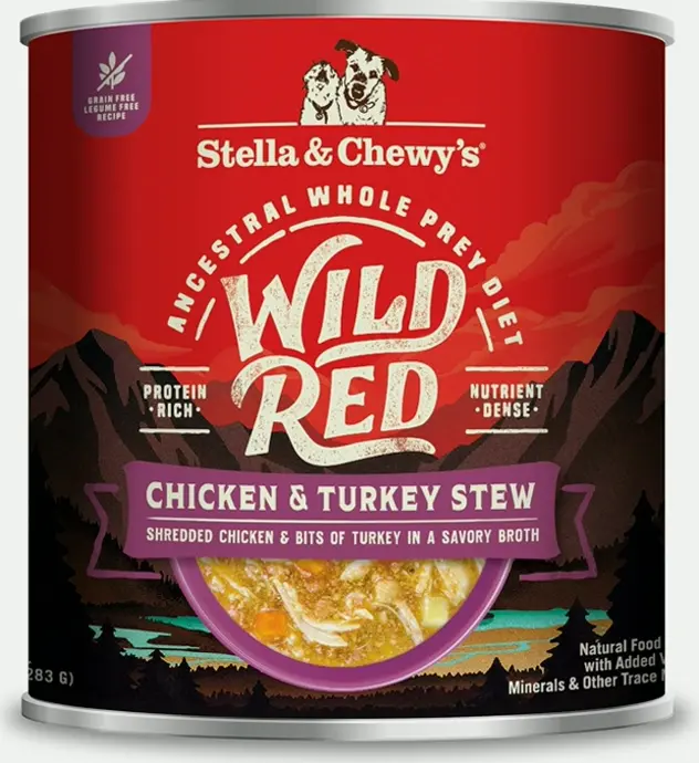S&C's Wild Red Chicken & Gobble Stew, High Protein-Rich Dog Food, 10 Ounce, 6-Pack