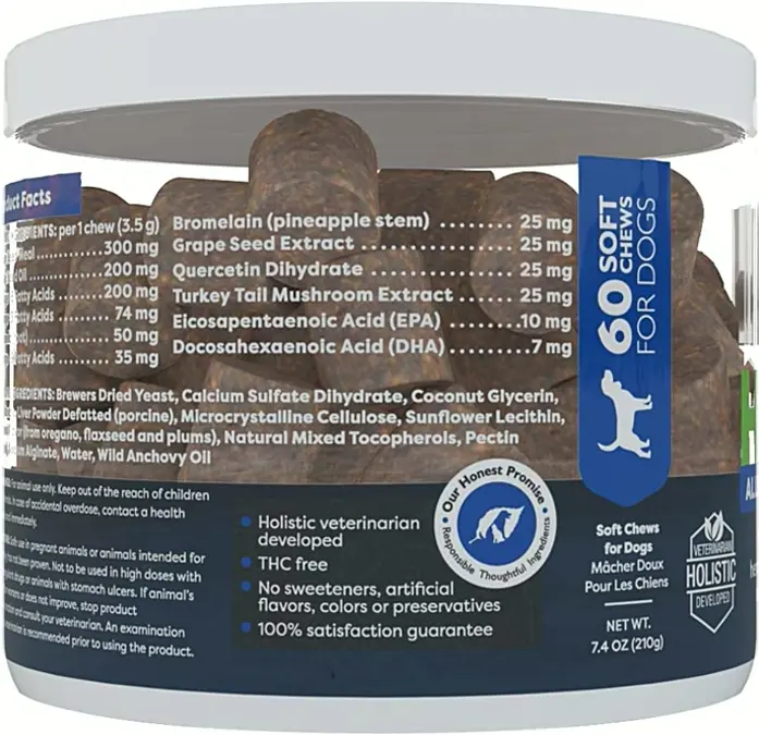 Organic Pet Dog Hemp Chews - Pack of 60