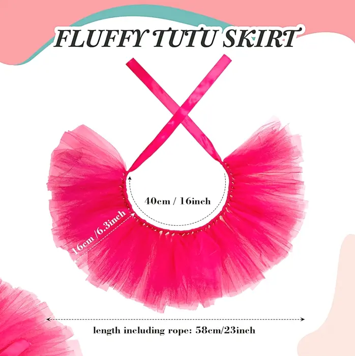 2 Pcs Dog Crown and Tutu Dress Set for Parties and Photos