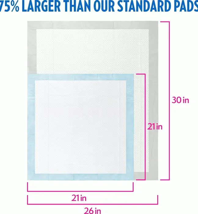 Heavy Powerful XXL Dog Training Pads - Absorbing Animal Practice Pads - 26 x 30 in - 30 Count, White