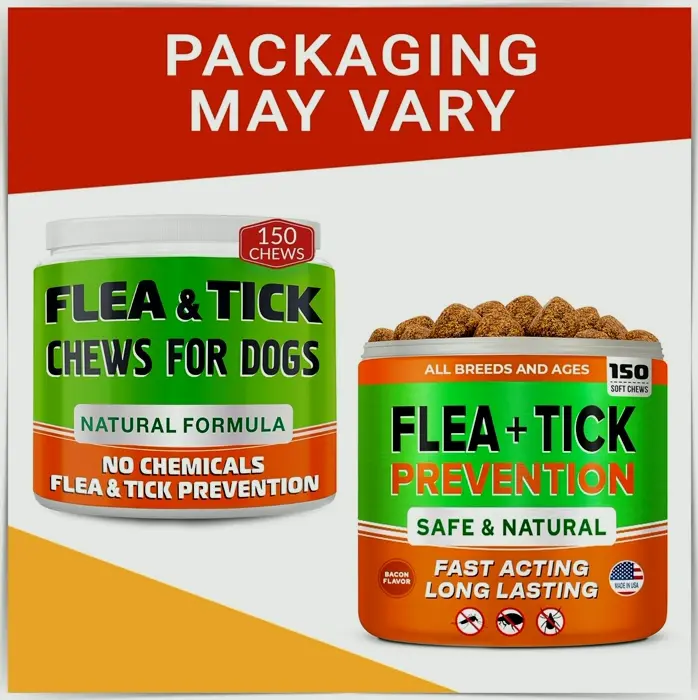 Natural Flea & Tick Tablets for Dogs - USA-Manufactured