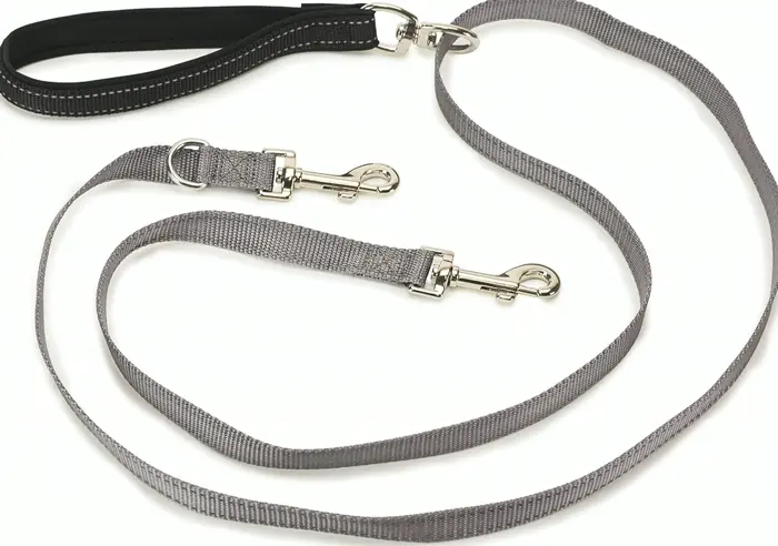 Pet Safety Dual Point Control Lead, Padded and Shiny Fabric