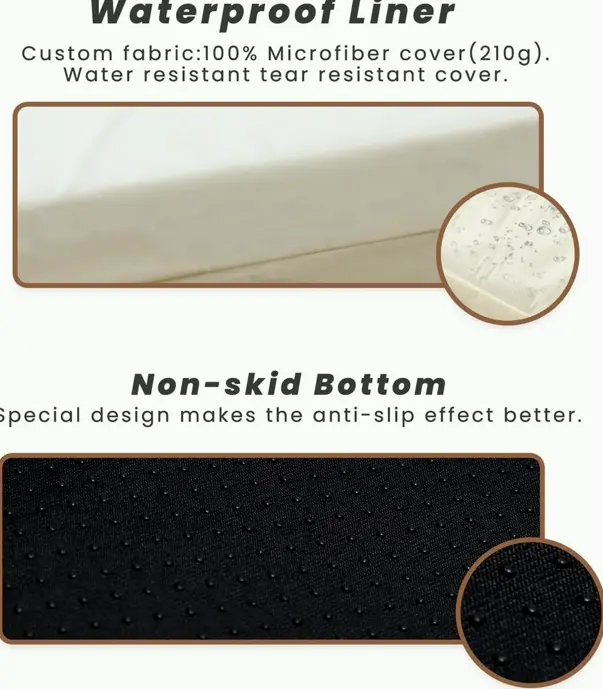 Laifug Ortho Memory-Foam Canine Bed Pillow Extra Large (50"x36"x10", Slate Grey)