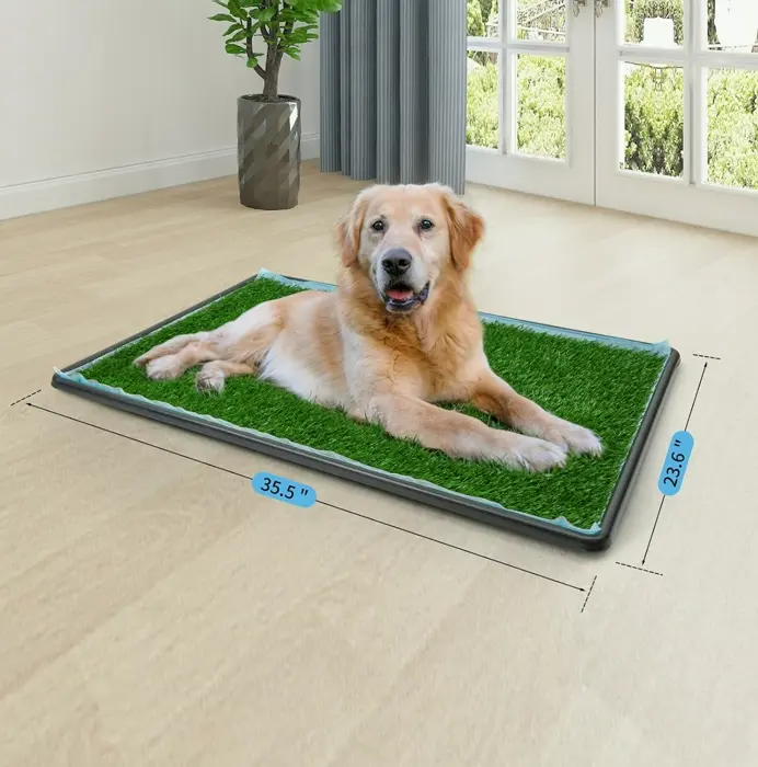 Dog Turf Mat with Holder, Interior Pet Potty for Training