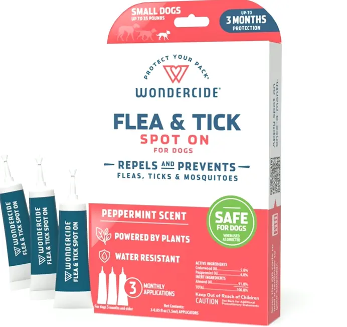 Wondercide Herbal Tick Repellent - 3 Tubes